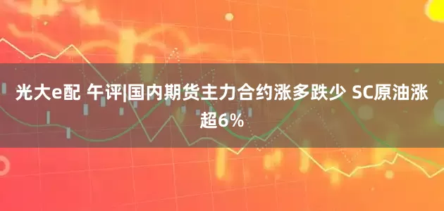 光大e配 午评|国内期货主力合约涨多跌少 SC原油涨超6%