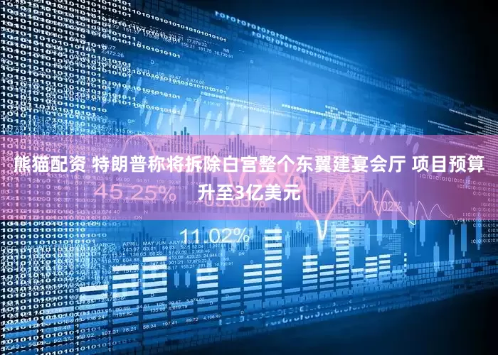 熊猫配资 特朗普称将拆除白宫整个东翼建宴会厅 项目预算升至3亿美元